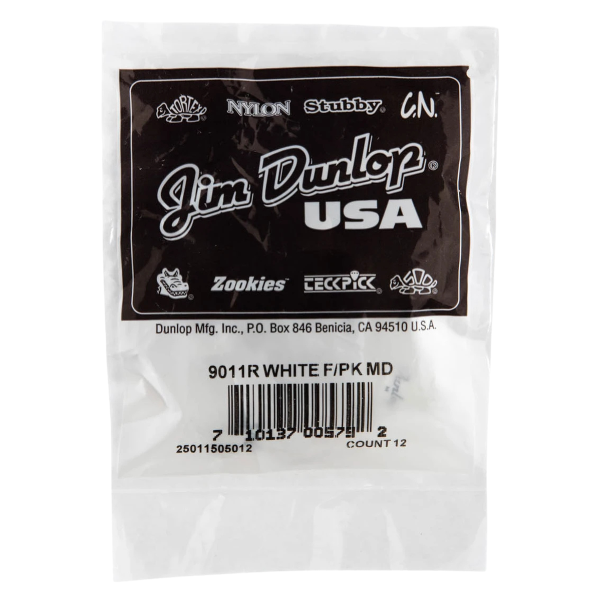 Dunlop White Medium Finger Picks, 12 Pack