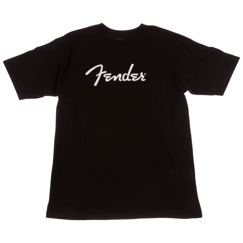 Fender Spaghetti Logo T Shirt, Black