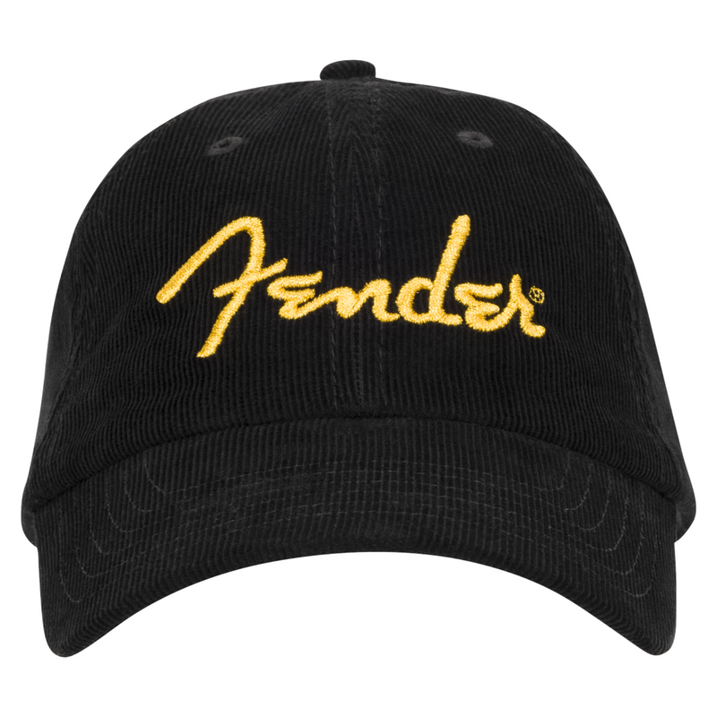 Fender Corduroy Baseball Hat, Black