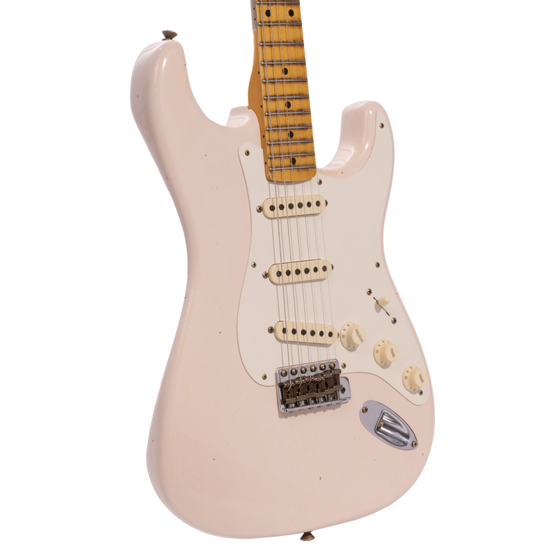 Fender Custom Shop Limited Edition '57 Stratocaster Journeyman, Super Faded Aged Shell Pink Electric Guitar