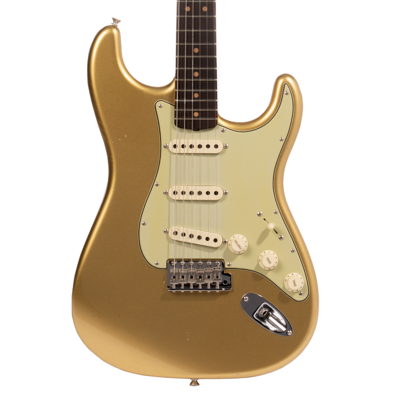 Fender Custom Shop Limited '64 Stratocaster Electric Guitar Journeyman Relic, Aztec Gold