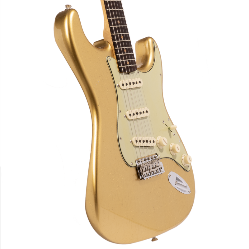 Fender Custom Shop Limited '64 Stratocaster Electric Guitar Journeyman Relic, Aztec Gold