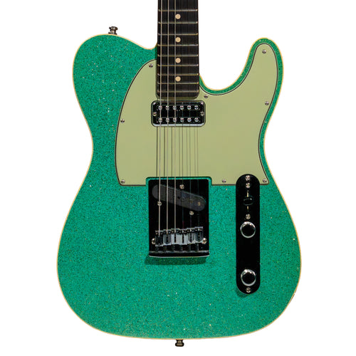 Fender Custom Shop Limited Dual Stack HS Telecaster DLX Closet Classic Electric Guitar, Seafoam Sparkle