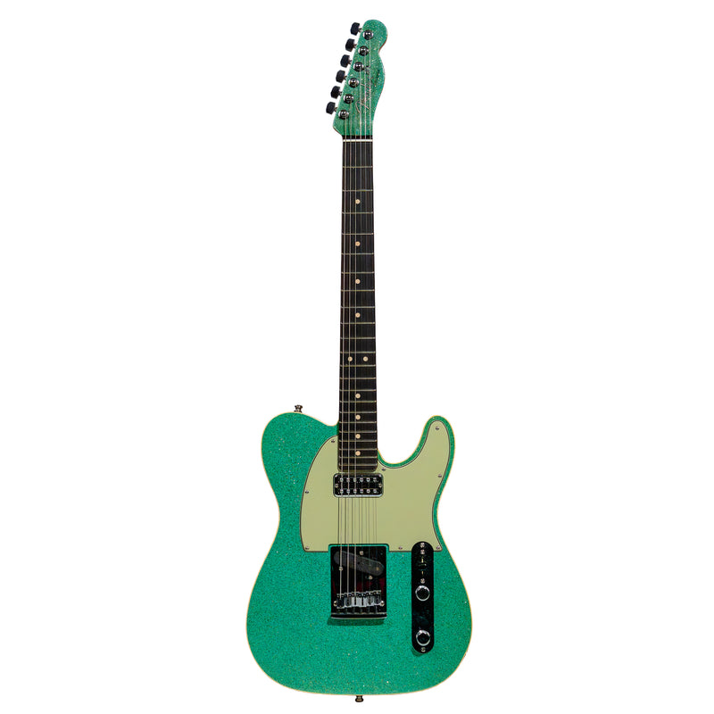 Fender Custom Shop Limited Dual Stack HS Telecaster DLX Closet Classic Electric Guitar, Seafoam Sparkle