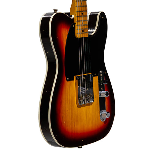 Fender Custom Shop '52 Esquire Journeyman Relic Electric Guitar, Chocolate 3-Color Sunburst