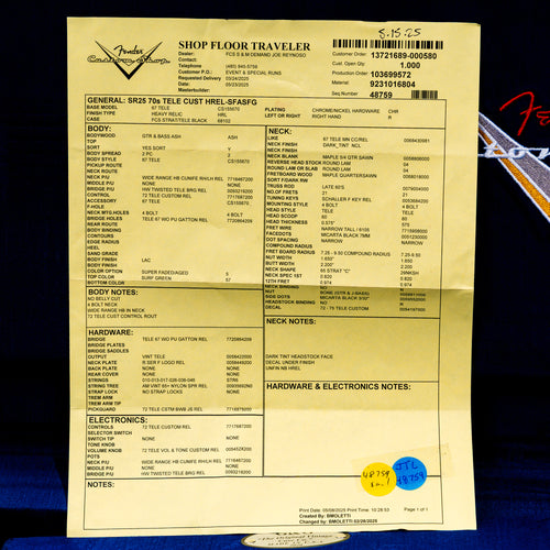 Fender Custom Shop '70s Telecaster Custom Heavy Relic Electric Guitar, Super Faded Aged Surf Green