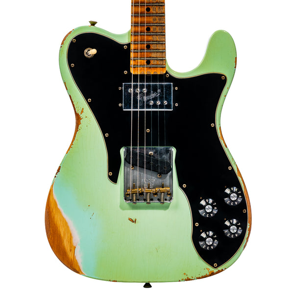 ❆LaquerFinish SurfGreen Relic Telecaster Fender Custom Shop Telecaster Custom Relic Guitar, Faded Surf Green