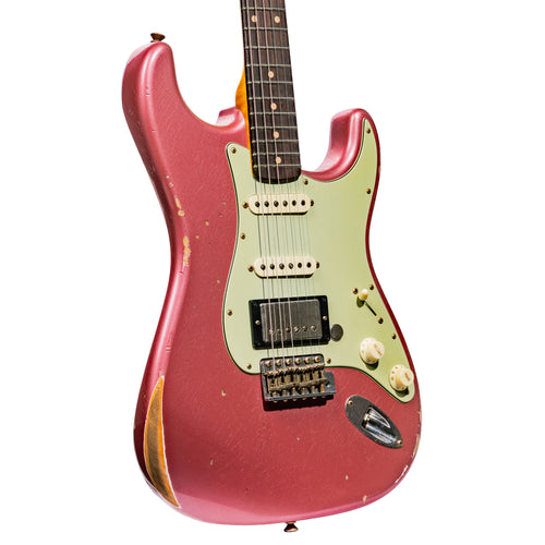 Fender Custom Shop '59 Stratocaster HSS Relic Electric Guitar, Burgundy Mist Metallic