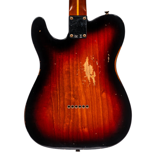 Fender Custom Shop '52 Telecaster Relic Electric Guitar, Dark Faded Aged Antique Burst
