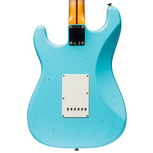 Fender Custom Shop '59 Stratocaster Journeyman Relic Electric Guitar, Faded Aged Daphne Blue