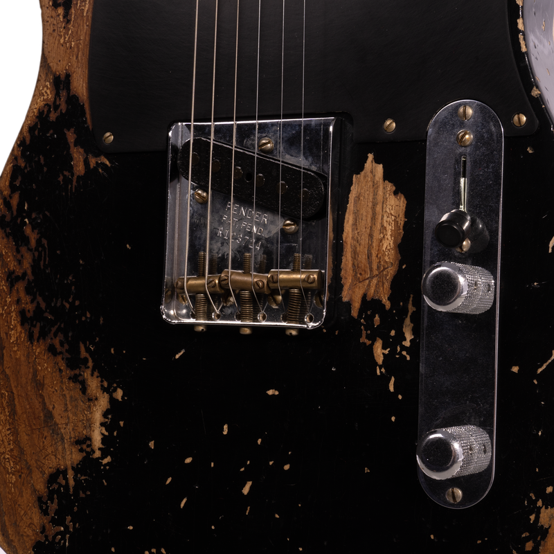 Fender Custom Shop Limited Edition '51 Telecaster Electric Guitar, Super Heavy Relic, Aged Black