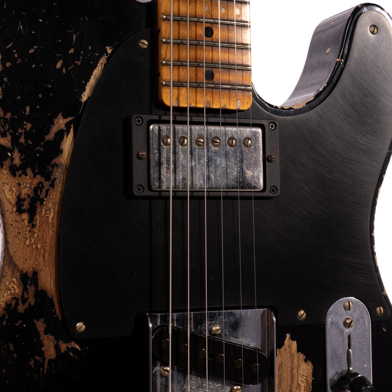 Fender Custom Shop Limited Edition '51 Telecaster Electric Guitar, Super Heavy Relic, Aged Black