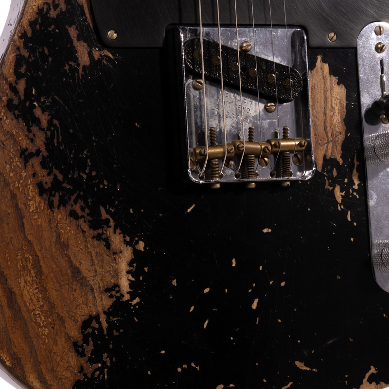 Fender Custom Shop Limited Edition '51 Telecaster Electric Guitar, Super Heavy Relic, Aged Black