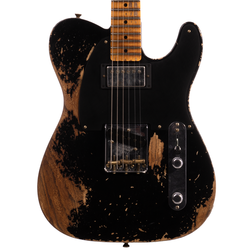 Fender Custom Shop Limited Edition '51 Telecaster Electric Guitar, Super Heavy Relic, Aged Black