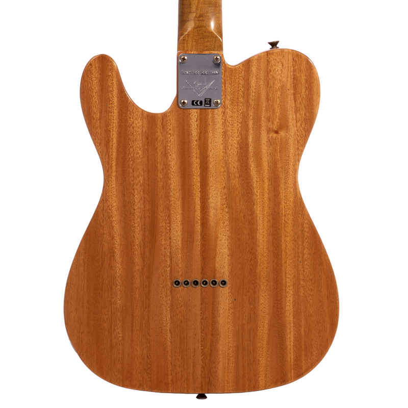 Fender Custom Shop P-90 Mahogany Telecaster Journeyman Relic, Aged Firemist Red Top Natural Back and Sides
