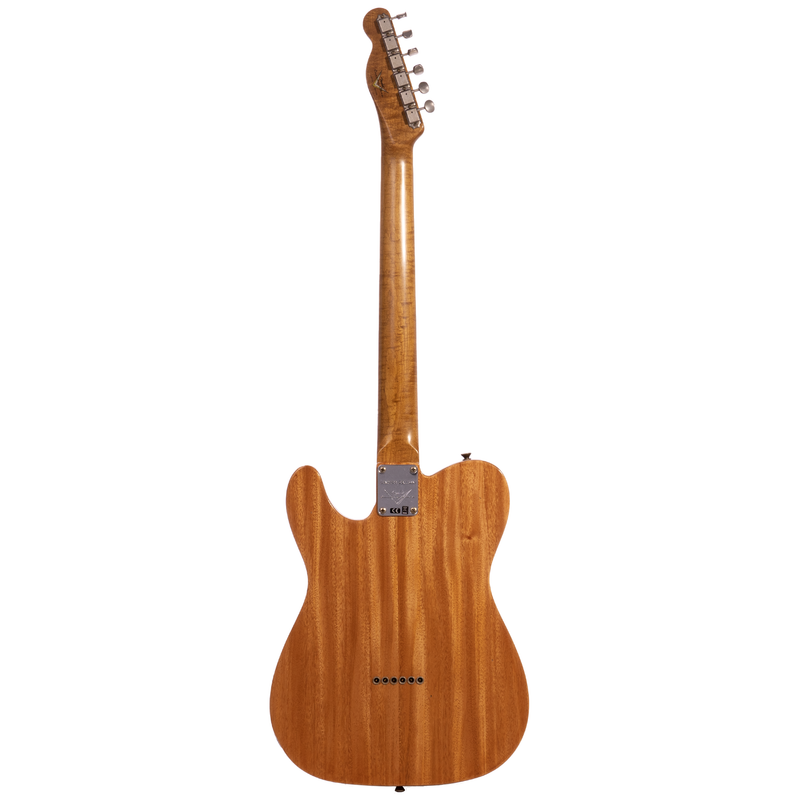 Fender Custom Shop P-90 Mahogany Telecaster Journeyman Relic, Aged Firemist Red Top Natural Back and Sides