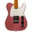 Fender Custom Shop '56 Esquire Relic Electric Guitar, Super Faded Burgundy Mist Metallic