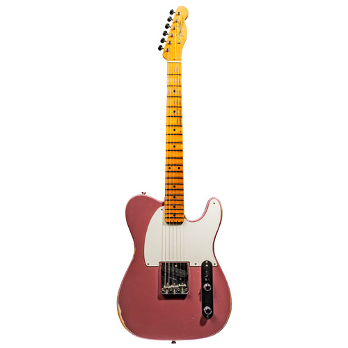 Fender Custom Shop '56 Esquire Relic Electric Guitar, Super Faded Burgundy Mist Metallic