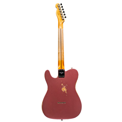 Fender Custom Shop '56 Esquire Relic Electric Guitar, Super Faded Burgundy Mist Metallic