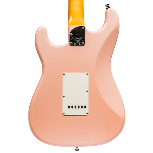 Fender Custom Shop Postmodern Thinline Stratocaster DLX Closet Classic Electric Guitar, Aged Shell Pink