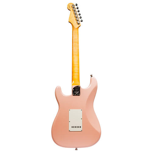 Fender Custom Shop Postmodern Thinline Stratocaster DLX Closet Classic Electric Guitar, Aged Shell Pink