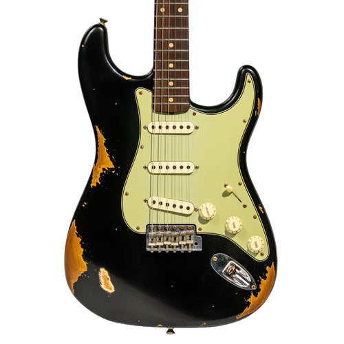 Fender Custom Shop Limited Edition NAMM '62 Stratocaster Heavy Relic Electric Guitar, Black