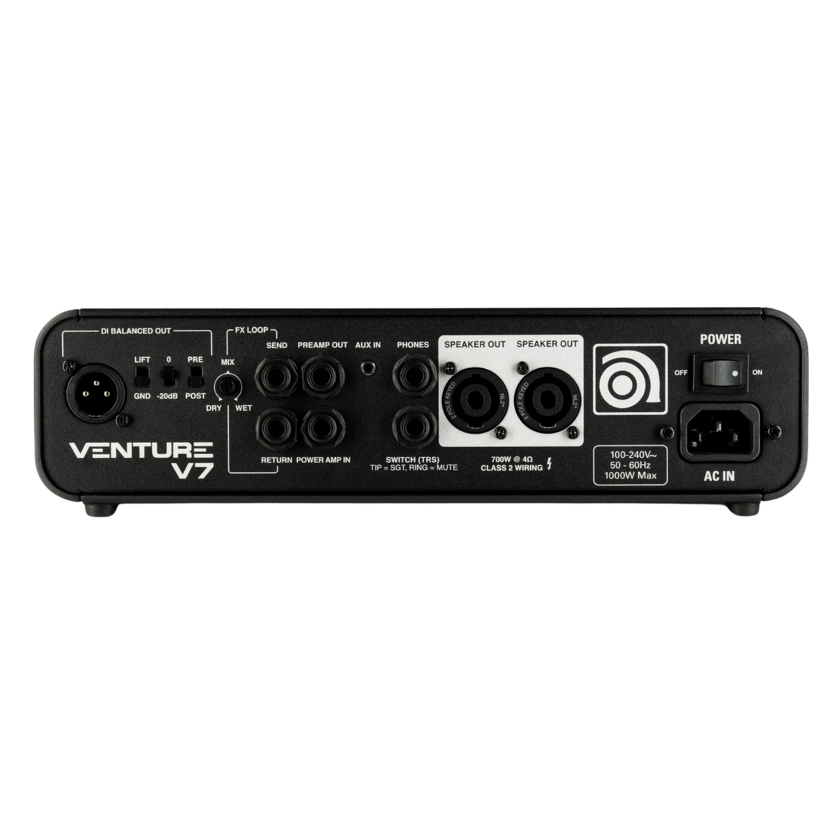 Ampeg Venture V7 700-Watt Solid State Bass Amplifier Head