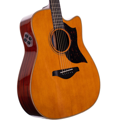 Yamaha A Series A3M Dreadnought Cutaway Acoustic Electric Guitar, Spruce Top, Mahogany Back And Sides, Vintage Natural