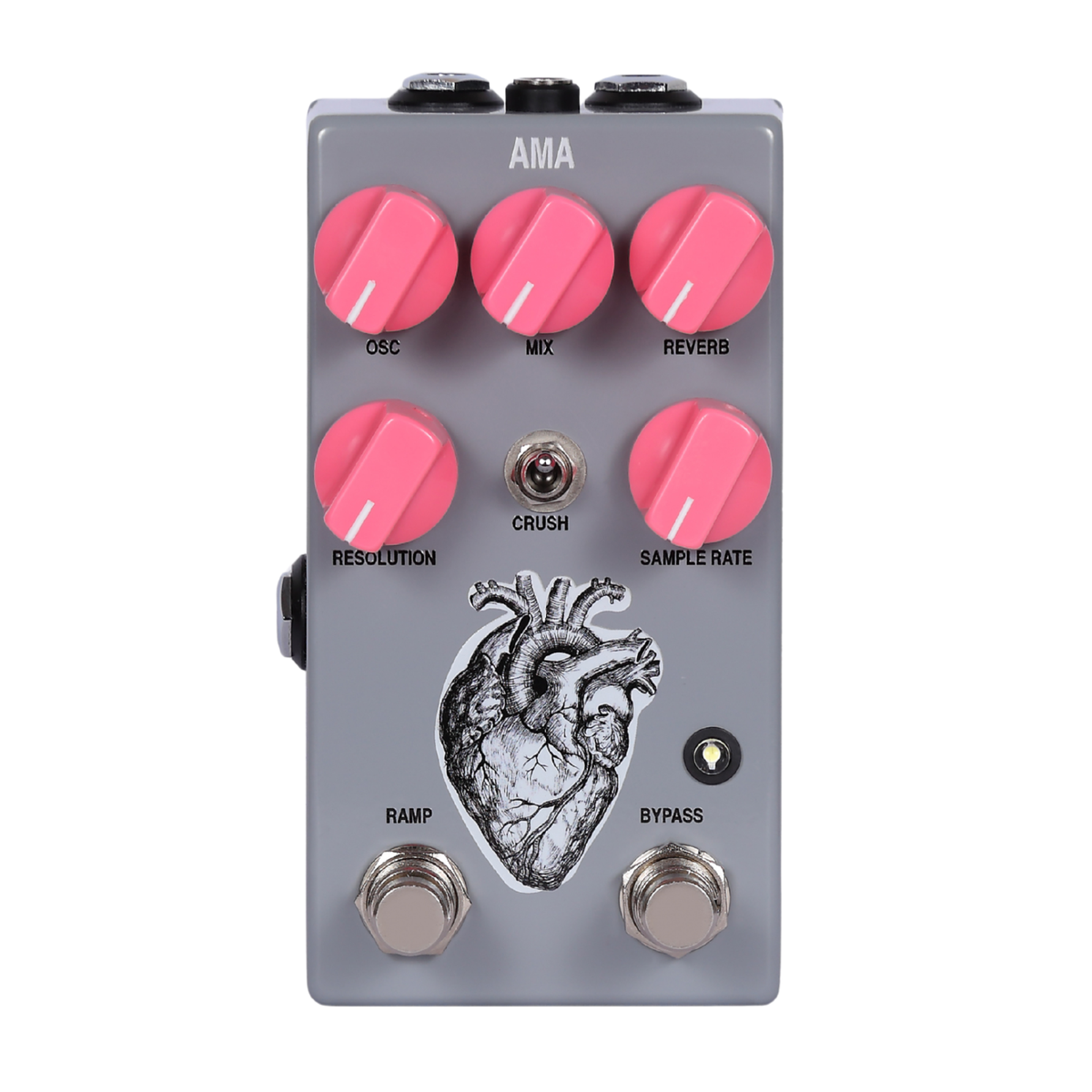 AC Noises AMA V.2 Reverb & Bit Crusher Effect Pedal