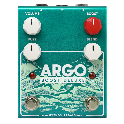 mythos fuzz pedal Mythos Argo Boost Deluxe Octave Up Fuzz and Boost Effect Pedal