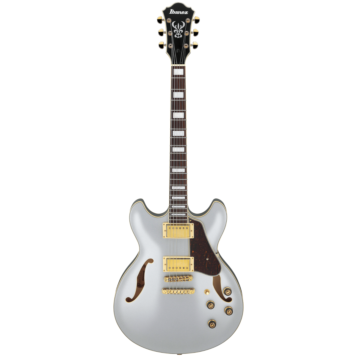 Ibanez Artcore AS73GMSF Semi-Hollow Electric Guitar, Moonstone Silver Flat