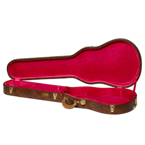 Gibson Lifton Historic "5-latch" Hardshell Case for Les Paul, Brown/Pink