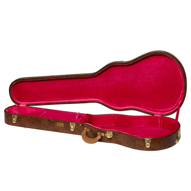 Gibson Lifton Historic "5-latch" Hardshell Case for Les Paul, Brown/Pink