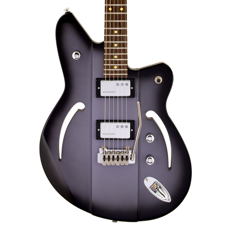 Reverend Airsonic W Electric Guitar, Rosewood Fingerboard, Periwinkle Burst