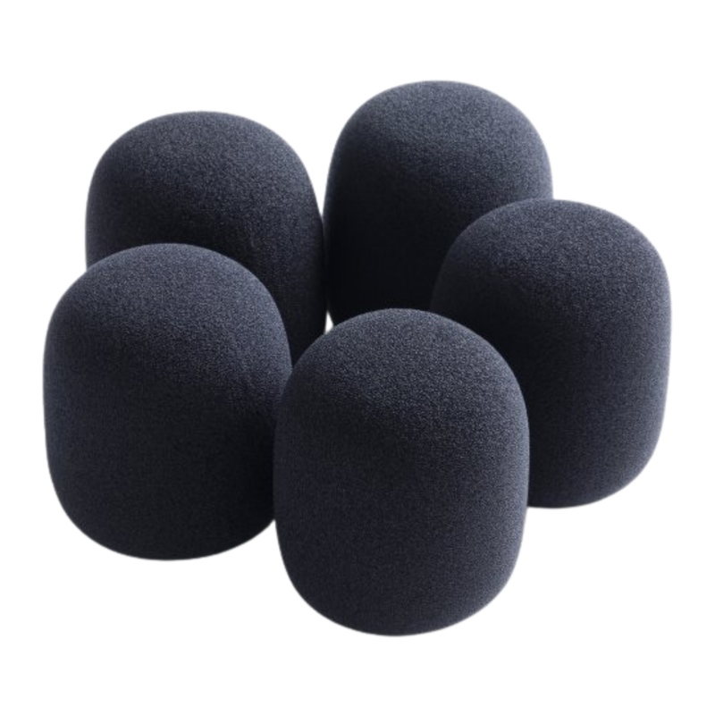 On-Stage Microphone Windscreen 5-Pack, Black