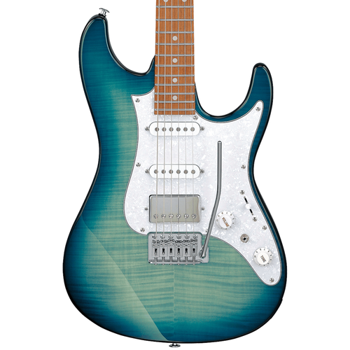 Ibanez AZ22S1FTXB Standard Electric Guitar, Transparent Turquoise Burst