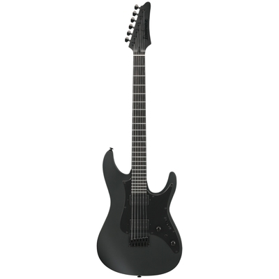 Ibanez AZ Iron Label 6 String Electric Guitar, Black Flat