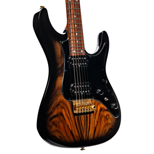 Ibanez AZ Premium 6 String Electric Guitar, Natural Gray Burst