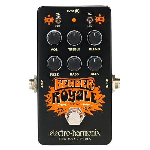 Electro-Harmonix Bender Royale Fuzz Effect Pedal, Black