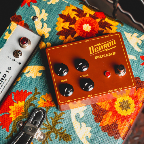 Benson Amps Preamp Effect Pedal Limited Brown and Gold