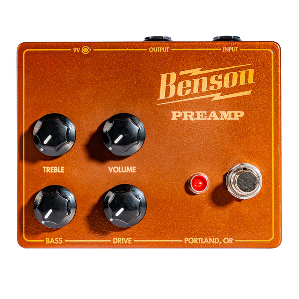 Benson Amps Preamp Effect Pedal, Russo Music Exclusive Brown and Gold