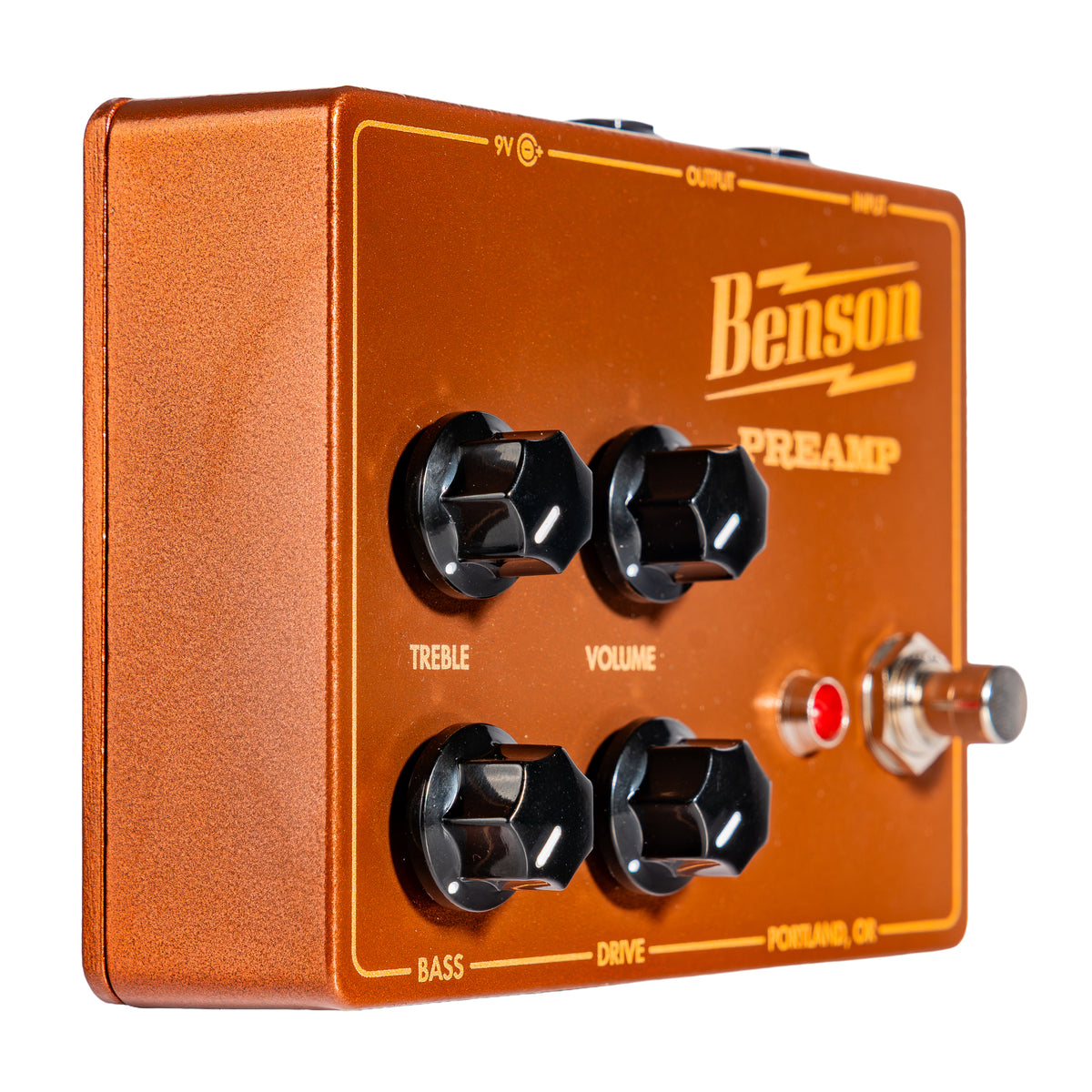 Benson Amps Preamp Effect Pedal, Russo Music Exclusive Brown and Gold