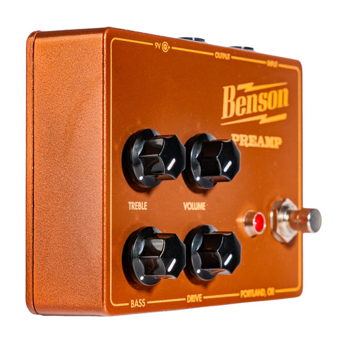 Benson Amps Preamp Effect Pedal, Russo Music Exclusive Brown and Gold