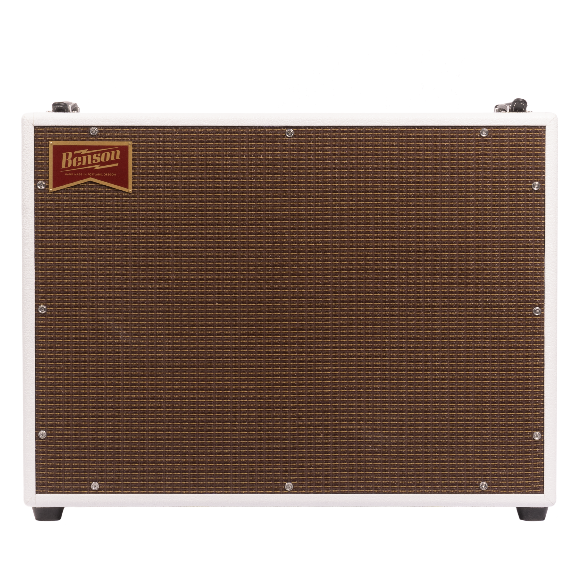 Benson Amps Bellringer 2x12 Combo Guitar Amplifier, White/Oxblood