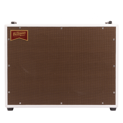 Benson Amps Bellringer 2x12 Combo Guitar Amplifier, White/Oxblood