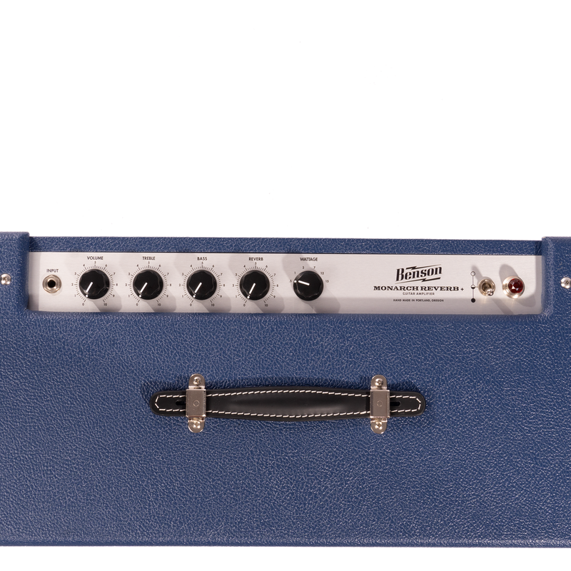 Benson Amps Monarch Reverb+ 1x12 Tube Guitar Combo Amplifier, Blue/Wheat