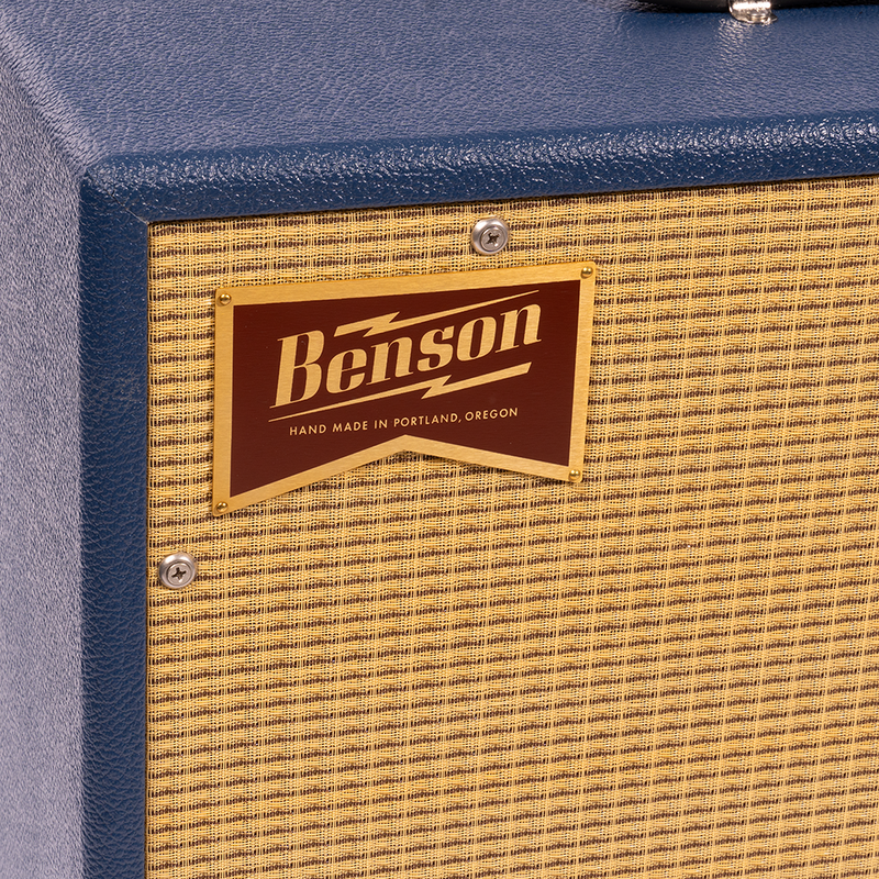 Benson Amps Monarch Reverb+ 1x12 Tube Guitar Combo Amplifier, Blue/Wheat