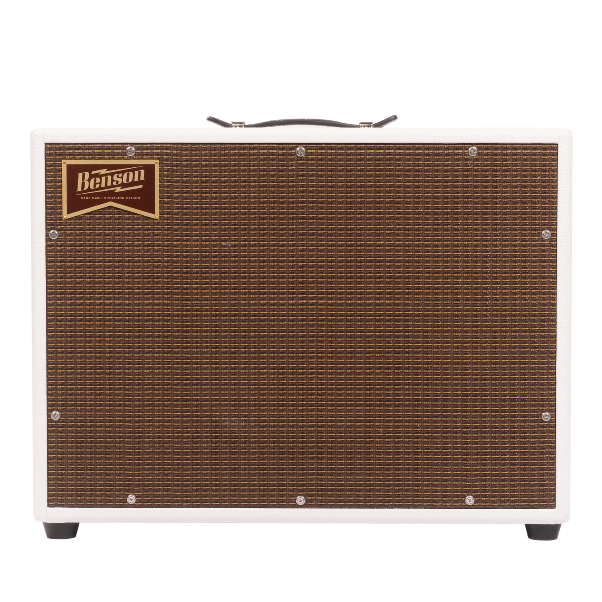 Benson Amps Monarch Reverb+ 1x12 Tube Guitar Combo Amplifier, White/Oxblood