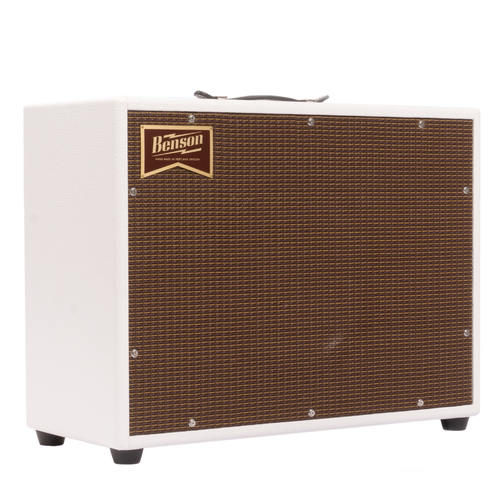 Benson Amps Monarch Reverb+ 1x12 Tube Guitar Combo Amplifier, White/Oxblood