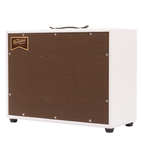 Benson Amps Monarch Reverb+ 1x12 Tube Guitar Combo Amplifier, White/Oxblood